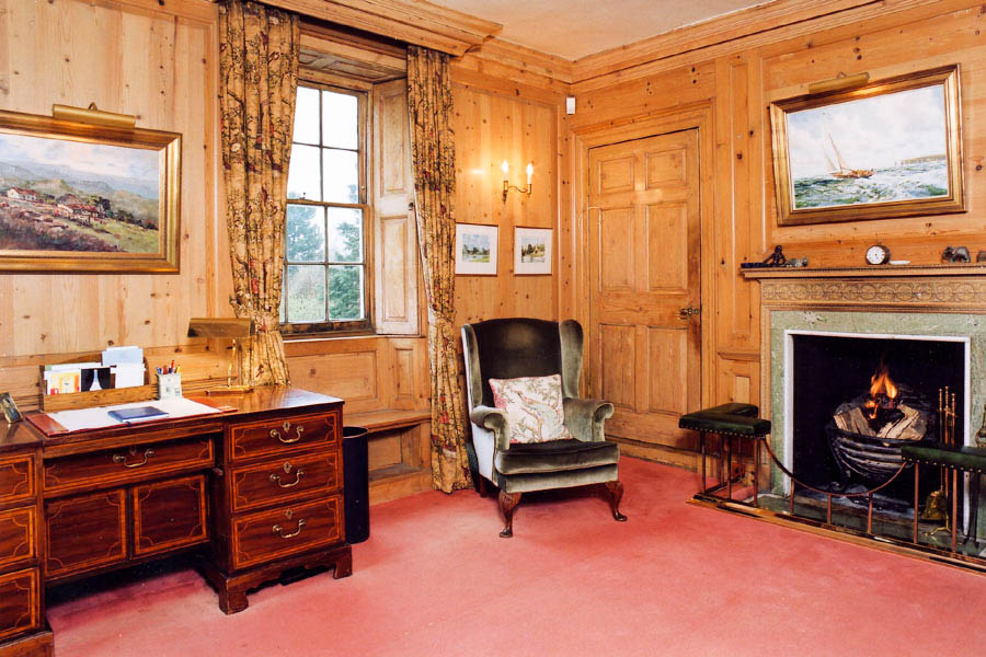 wood panelled rooms